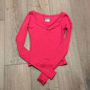 New bit by Angie pink lace longsleeve